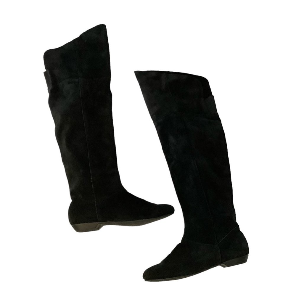 Chinese Laundry Over the Knee Boots Women Size 9 NITRO Black Suede Leather